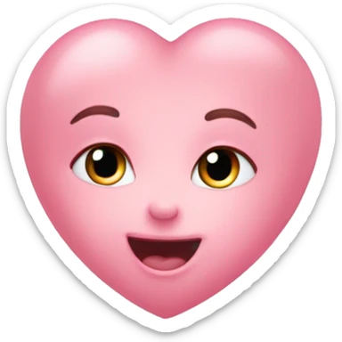 baby pink heart  sticker