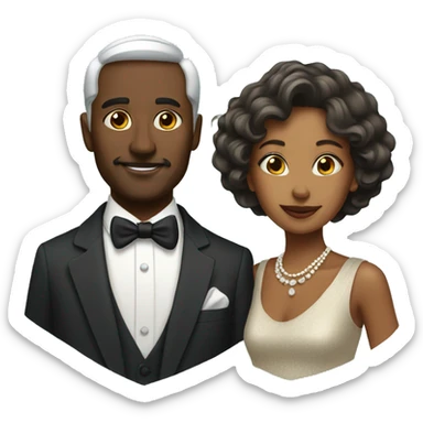 Wealthy couple sticker