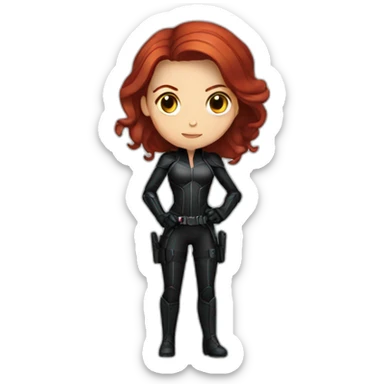 Black widow sticker