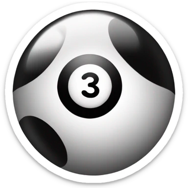 White magic 8 ball sticker