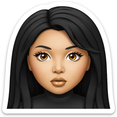 Lil Kim with black hair sticker