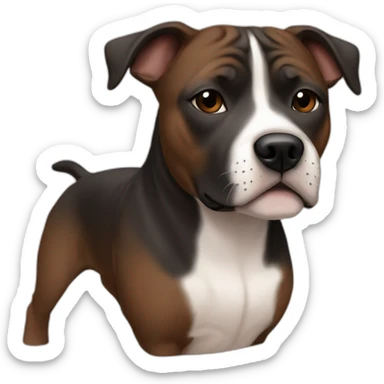 staffy brown and black sticker