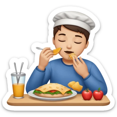 everyday life, food, sleep, work sticker