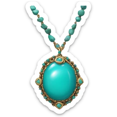 Turquoise necklace sticker