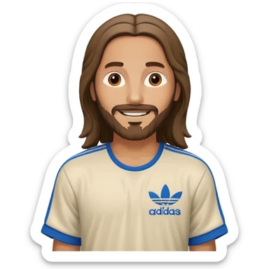 jesus in adidas clothes sticker