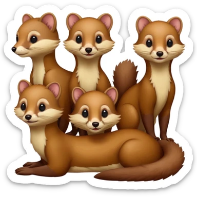 5 martens, 1 weasel sticker