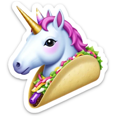 taco bell unicorn sticker