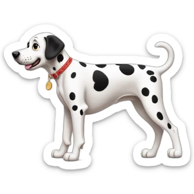 Dalmatian wags his tail sticker