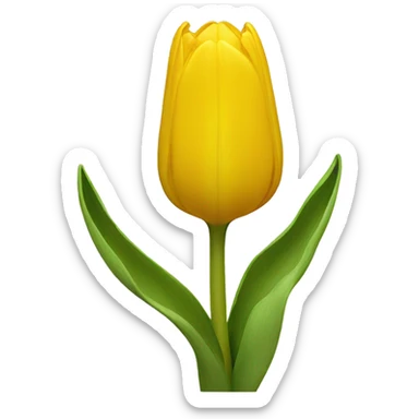 yellow tulip sticker