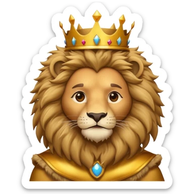 man in lion  costume  sticker