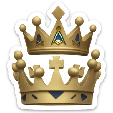 Crown with Masonic logo sticker