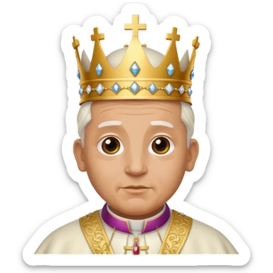 pope royal crown sticker