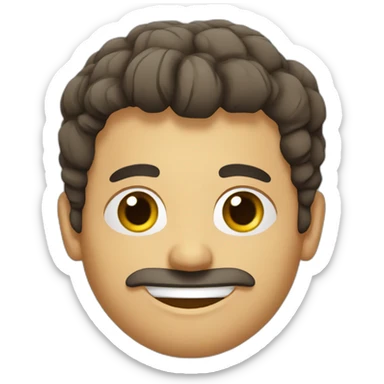 baled head guy armenian, smiling sticker