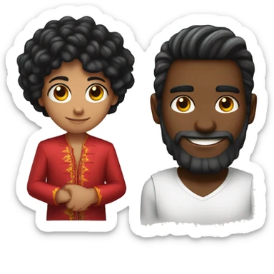 eu sou um menino e crianca com cabelo preto e flamenguista sticker