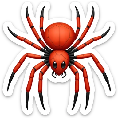 Genera una araña roja sticker