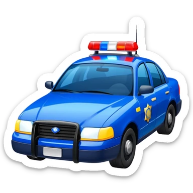 Police car flashing lights  sticker