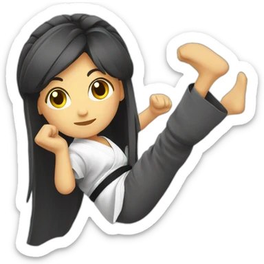 girl karate sticker