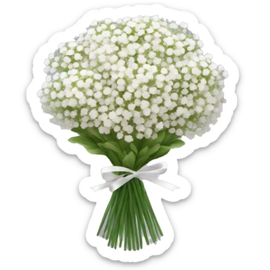 babies breath flower bouquet sticker