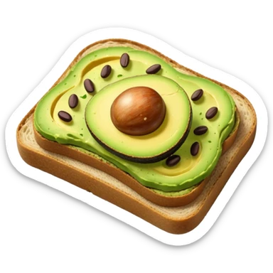 avocado toast no seed  sticker