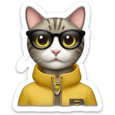 Fendi fashionable cat sticker