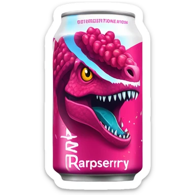 Raspberry raptor Energy Drink  sticker