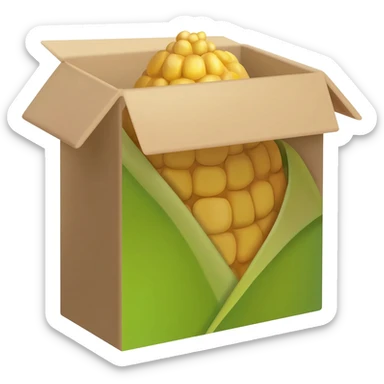 corn box sticker