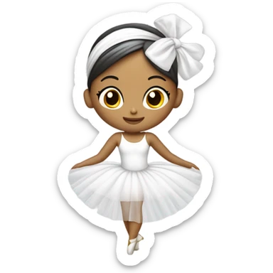bailarina de ballet vestida de blanco  sticker