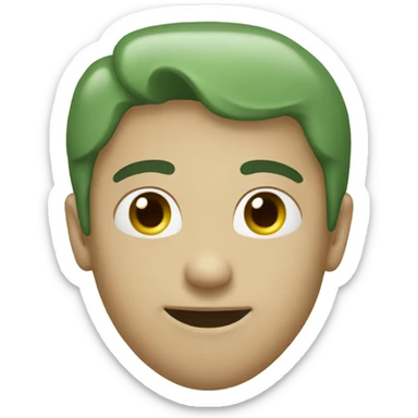“sage green” coloured heart emoji sticker