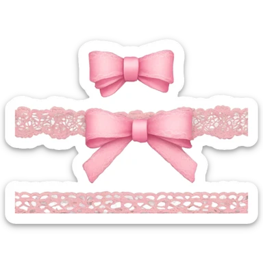 a cute pink lace ribbon sticker