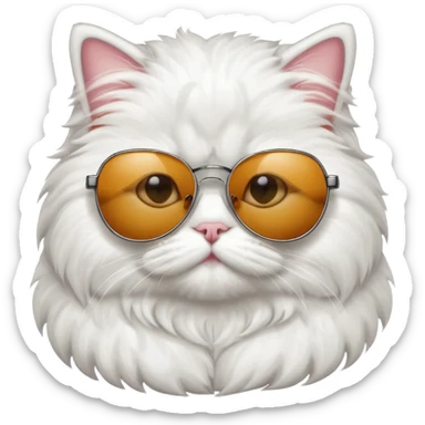 Persian cat wearing sunglasses sticker