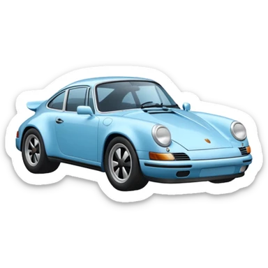 Babyblue porsche sticker