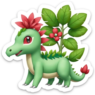 Meganium-Shaymin-Ivysaur-Meloetta-Pokémon, full body sticker