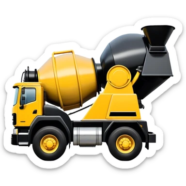 Cement Mixer - Mack Granite (Model Year: 2022) (Iconic colour: Yellow and black) sticker