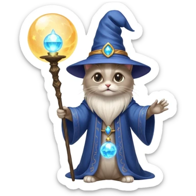 A sorcerer cat sticker
