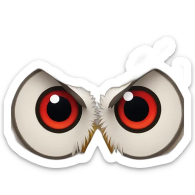 red eye owl sticker