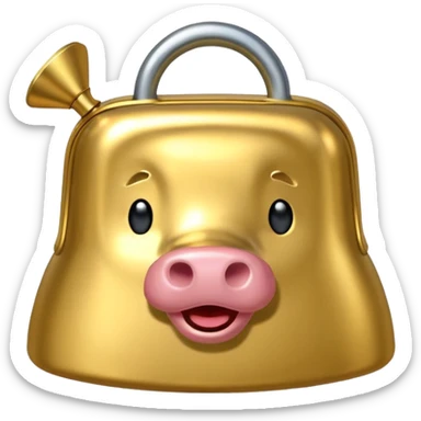 gold cow bell sticker