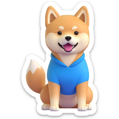 shiba inu fitness sticker