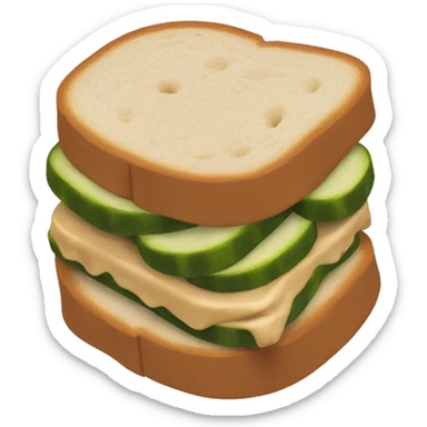 Peanut butter pickle sandwich sticker