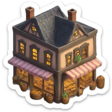 magic shop isometric sticker