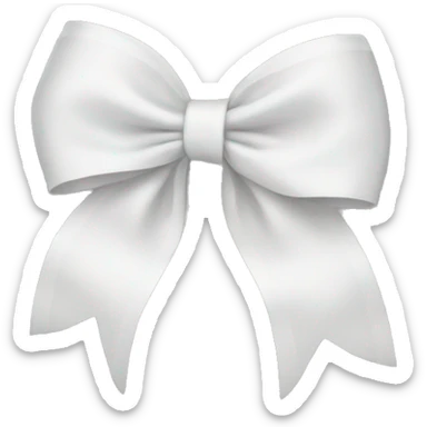 White bow sticker