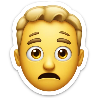 Shocked Face after someone says something crazy sticker