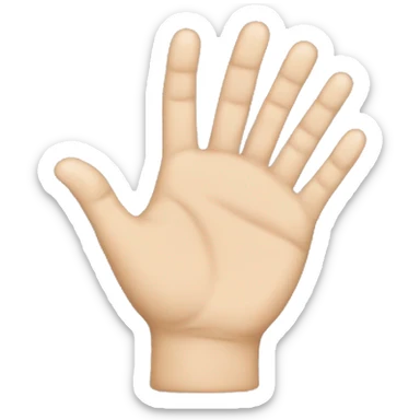 Hand making F  sticker