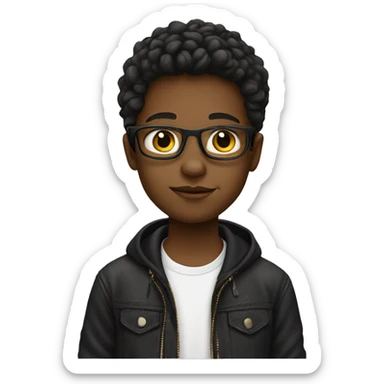 cool kid wearing designer clothes sticker