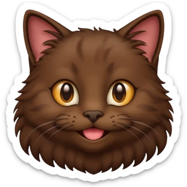 Emoji de gata morenita  sticker