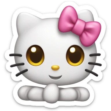 Hello kitty with bows sticker