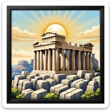acropolis of athens sticker