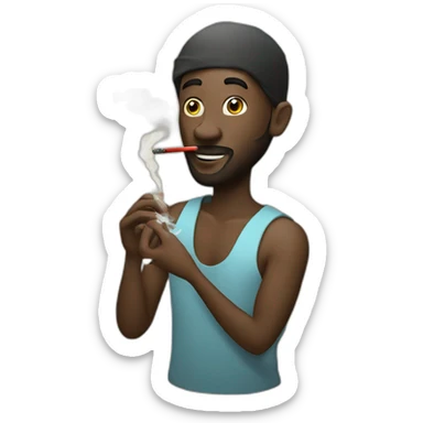 A blon man smoking shisha sticker