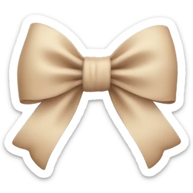 Beige bow  sticker