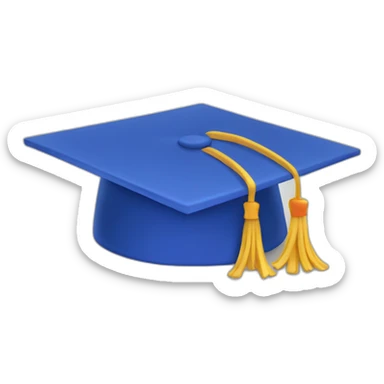 Education hat 3d sticker
