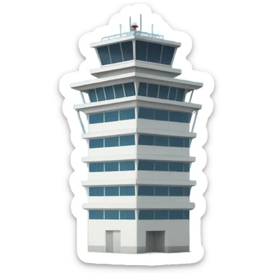 airport control tower, full height sticker